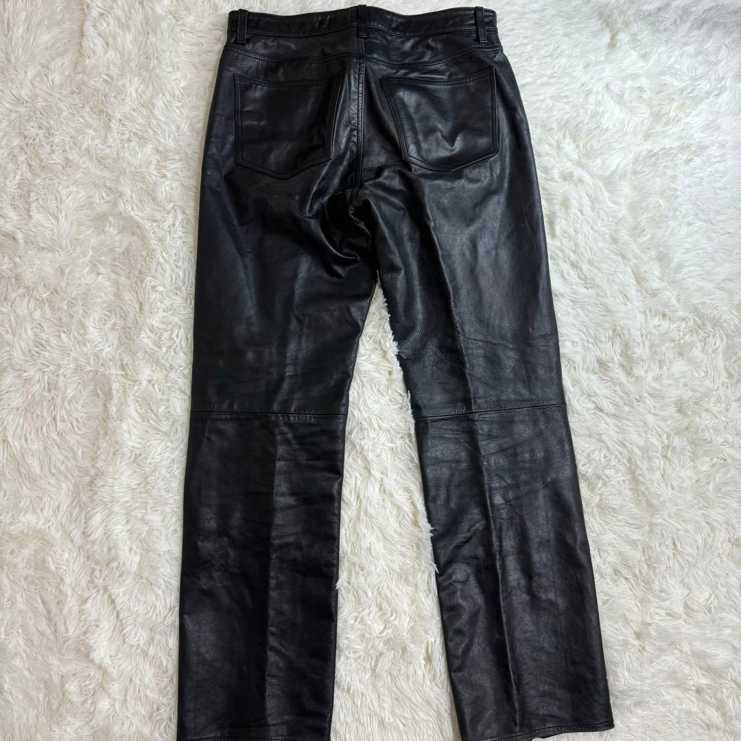 ☆【希少】90s 00s old gap レザーパンツ boot fit w34 - メルカリ