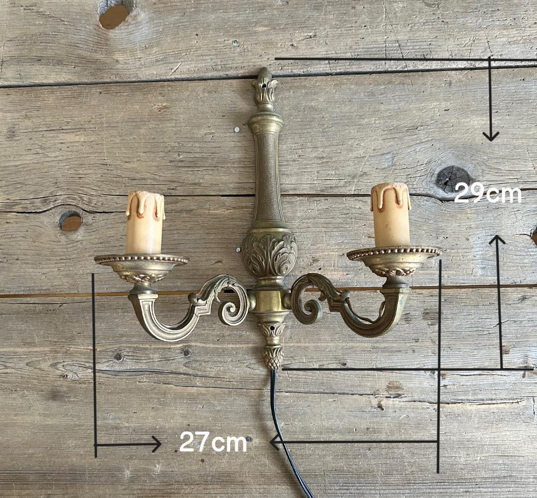 2灯ウォールランプ キャンドル ブロカント フランス アンティーク