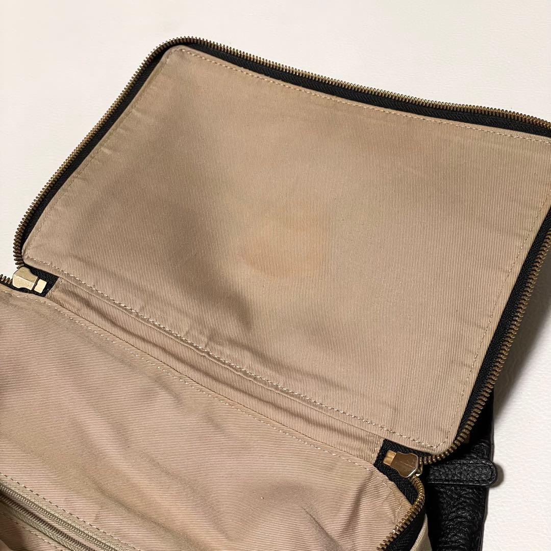 アタオ リュック バックパック マッシュルーム リネン レザー バイ