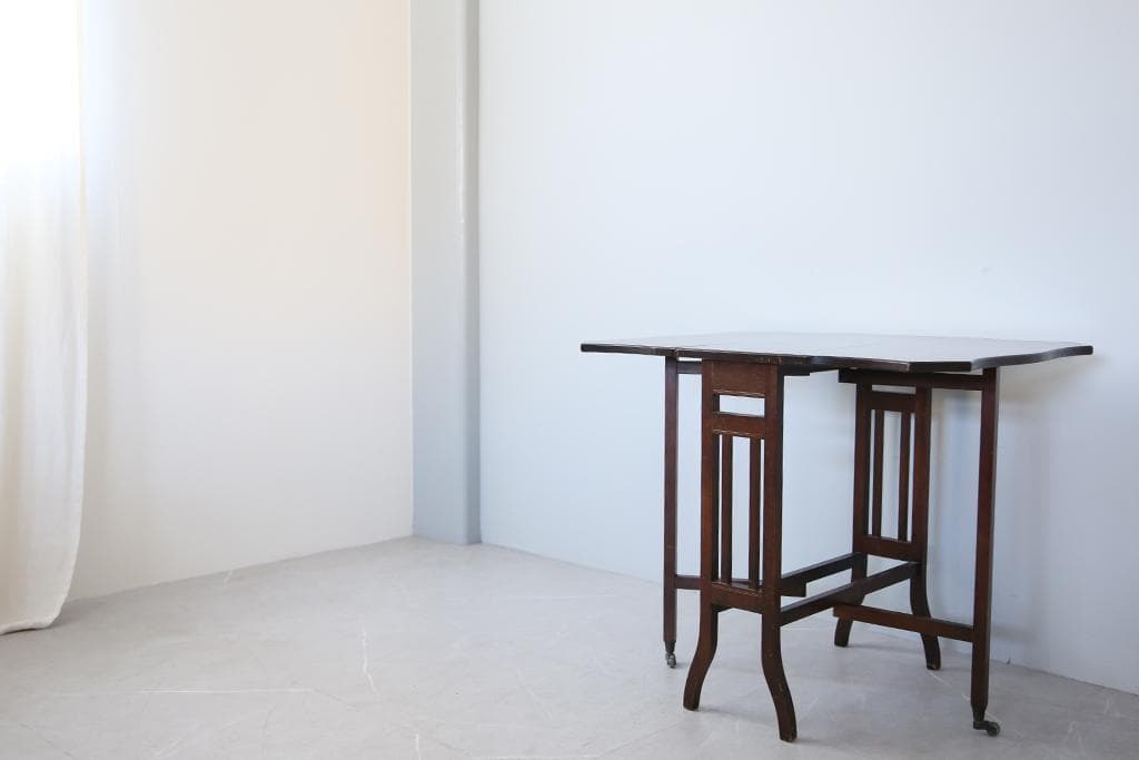 英国アンティーク木製ゲートレッグテーブル/ダイニング机/バタフライ