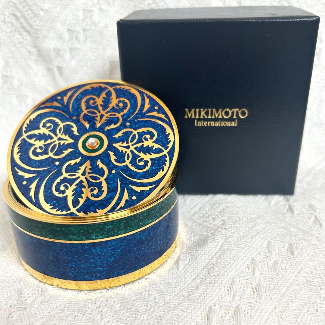 MIKIMOTO ミキモト ジュエリーケース 小物入れ　パールアクセサリーケース 送料無料〉ミキモト パール 真珠 紫 アクセサリーケース ジュエリー