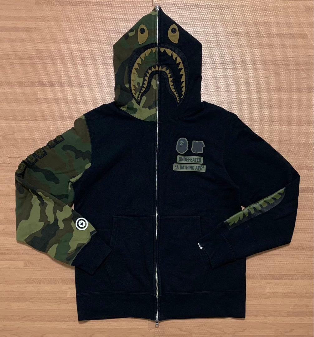 希少 APE × UNDEFEATED シャークパーカー L kaws パーカー - メルカリ