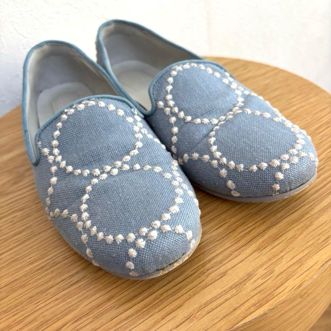 美品 ミナペルホネン 靴 パンプス フラットシューズ 23.5cm タンバリン