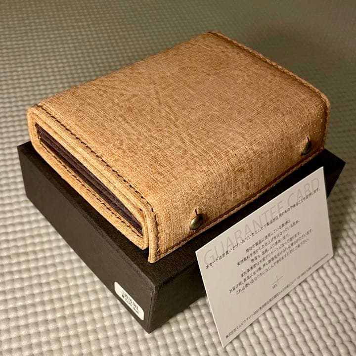 m+ エムピウ 財布 ミッレフォッリエII P25 クアドレッティ キャメル