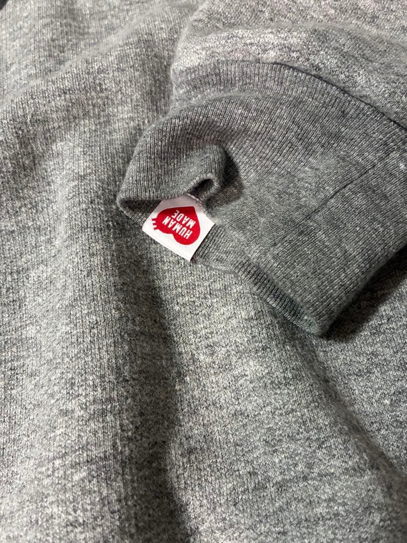 HUMAN MADE ヒューマンメイド ハートロゴ グレー スウェットXL - メルカリ