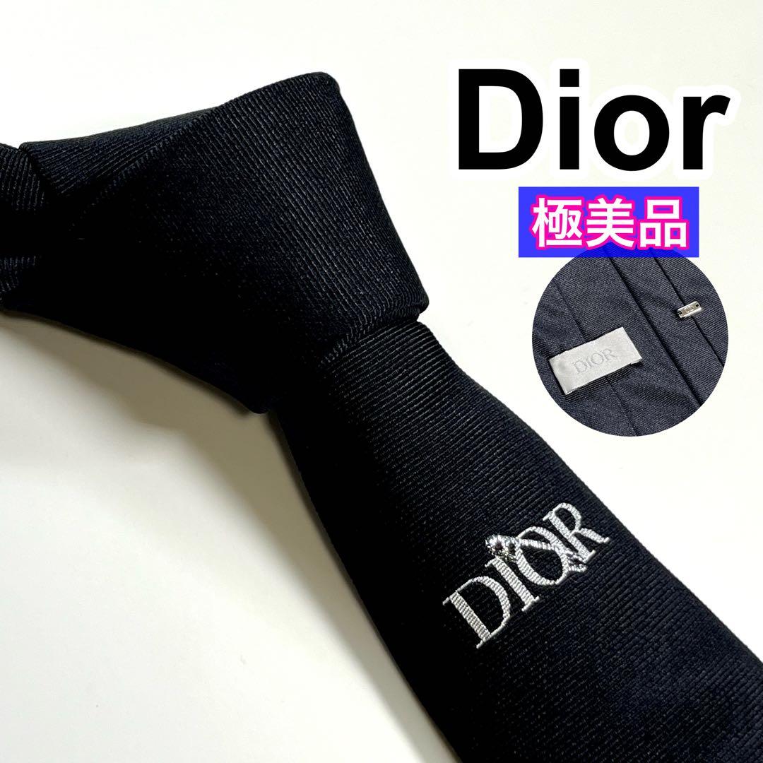 ✨極美品✨DIOR ディオール ネクタイ ブランドロゴ 高級シルク ビス