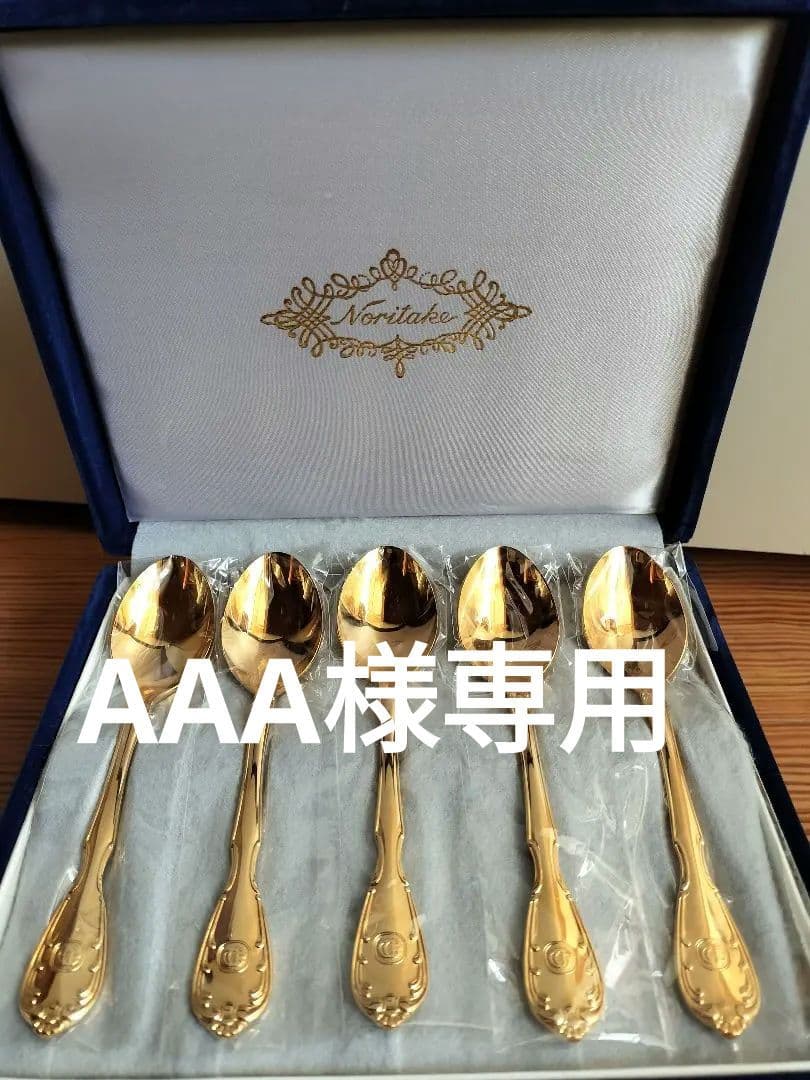Noritake 金メッキ スプーンセット 5本と6本 ノリタケ 金メッキスプーン6本セット アンティーク 未使用品 - メルカリ