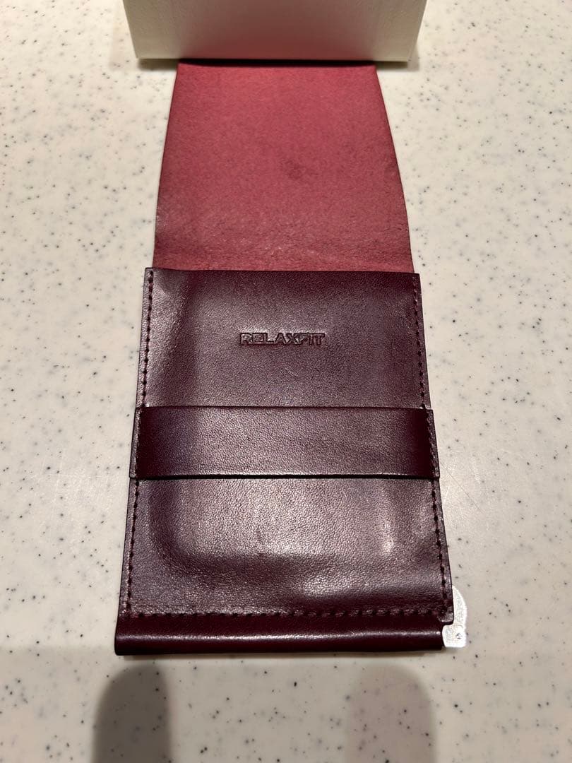 RELAXFIT Benjamin マネークリップ 財布 バーガンディ L108583099