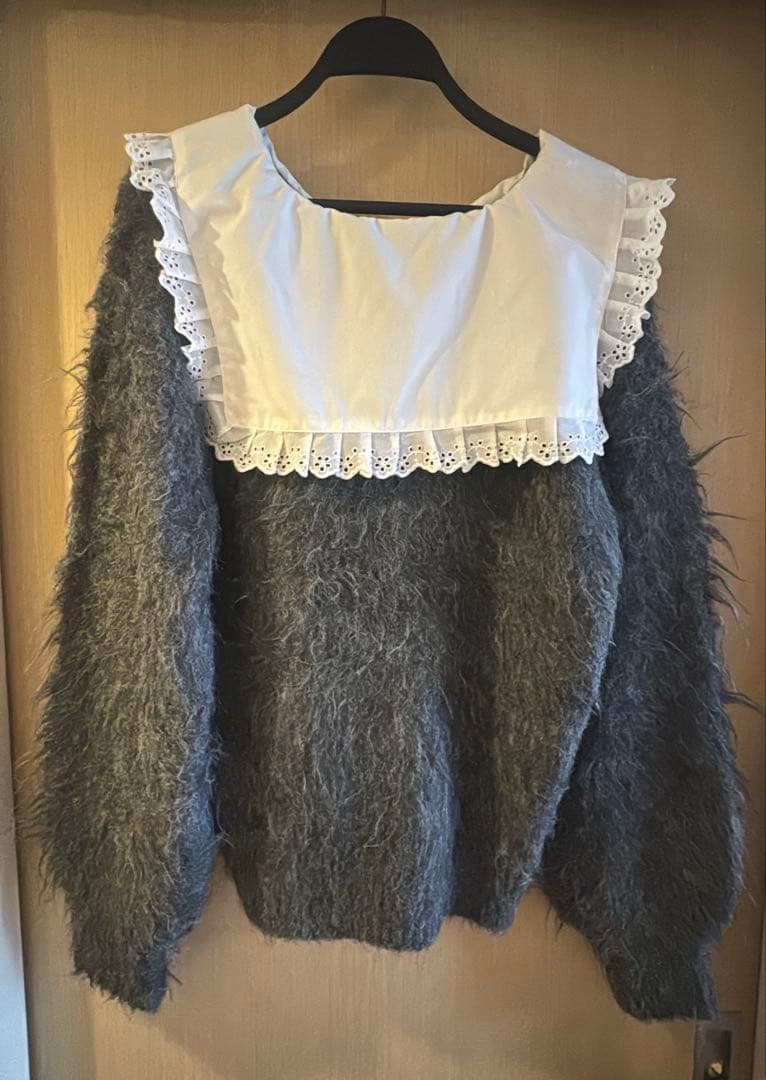 セーラー襟付きシャギールーズニット namiコラボ Chico - メルカリ