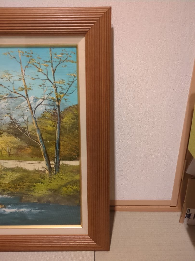 絵画 沢健 油彩10号 信濃の清流 風景画 真筆証明書付 - メルカリ