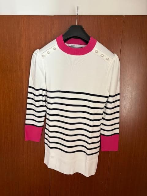 BORDERS at BALCONY VIVID BORDER パール ニット - メルカリ