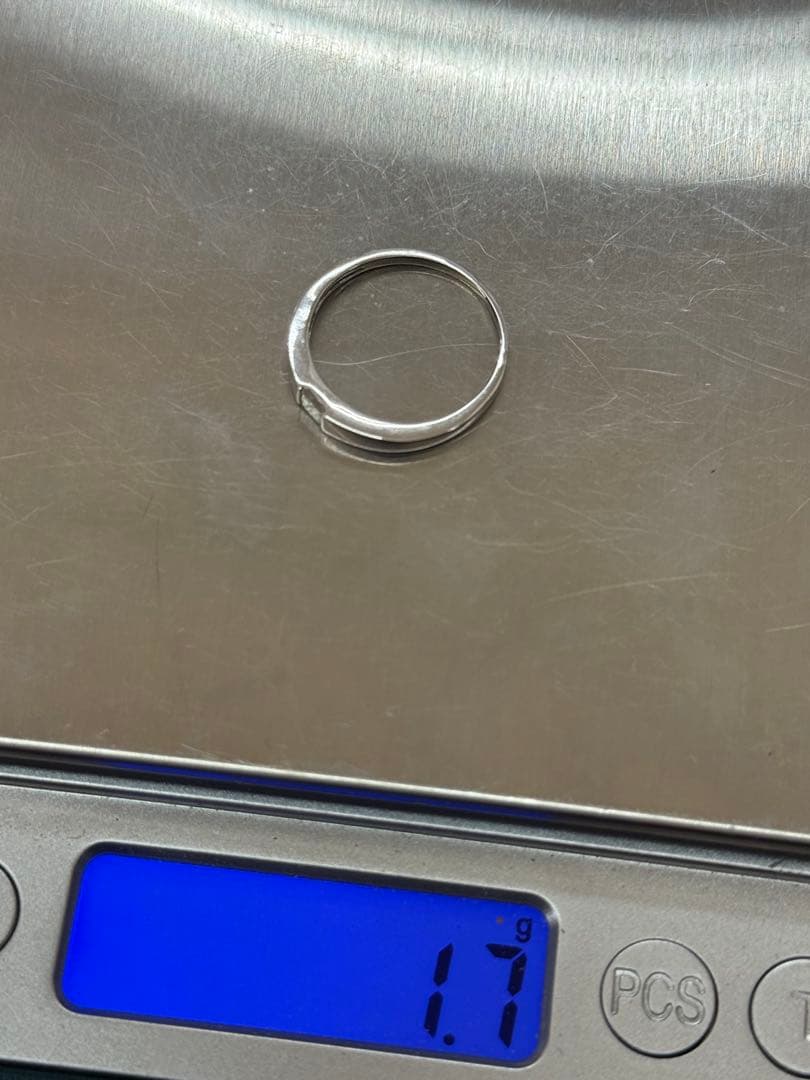 k18wg 0.15ct 1.7g ダイヤリング