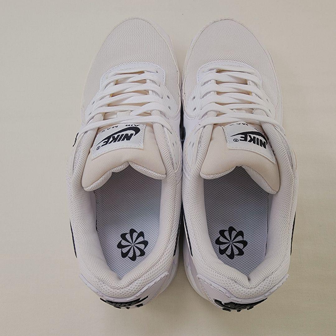 ナイキ ウィメンズ エアマックス 90 ホワイト/ブラック 25.5cm