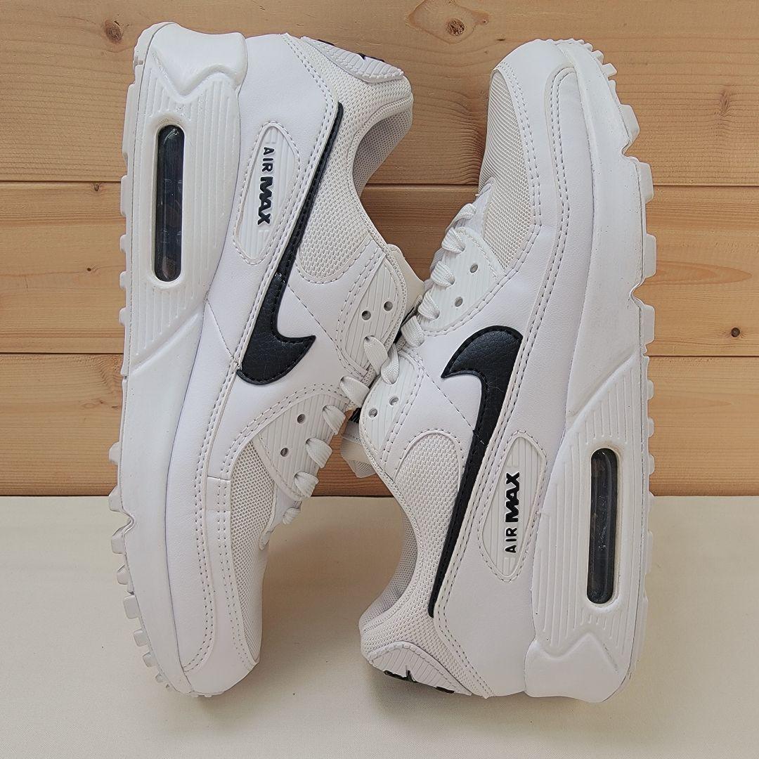 ナイキ ウィメンズ エアマックス 90 ホワイト/ブラック 25.5cm