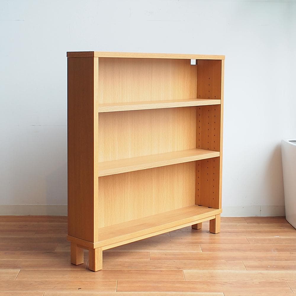 無印良品/MUJI オーク材 薄型ラック・ワイド小 奥行16cm 本棚 - メルカリ