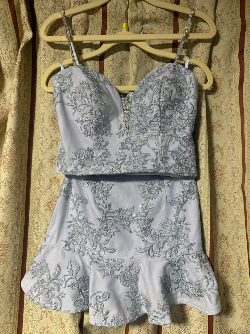 Jewels スパンコール刺繍レースセットアップミニドレス - メルカリ