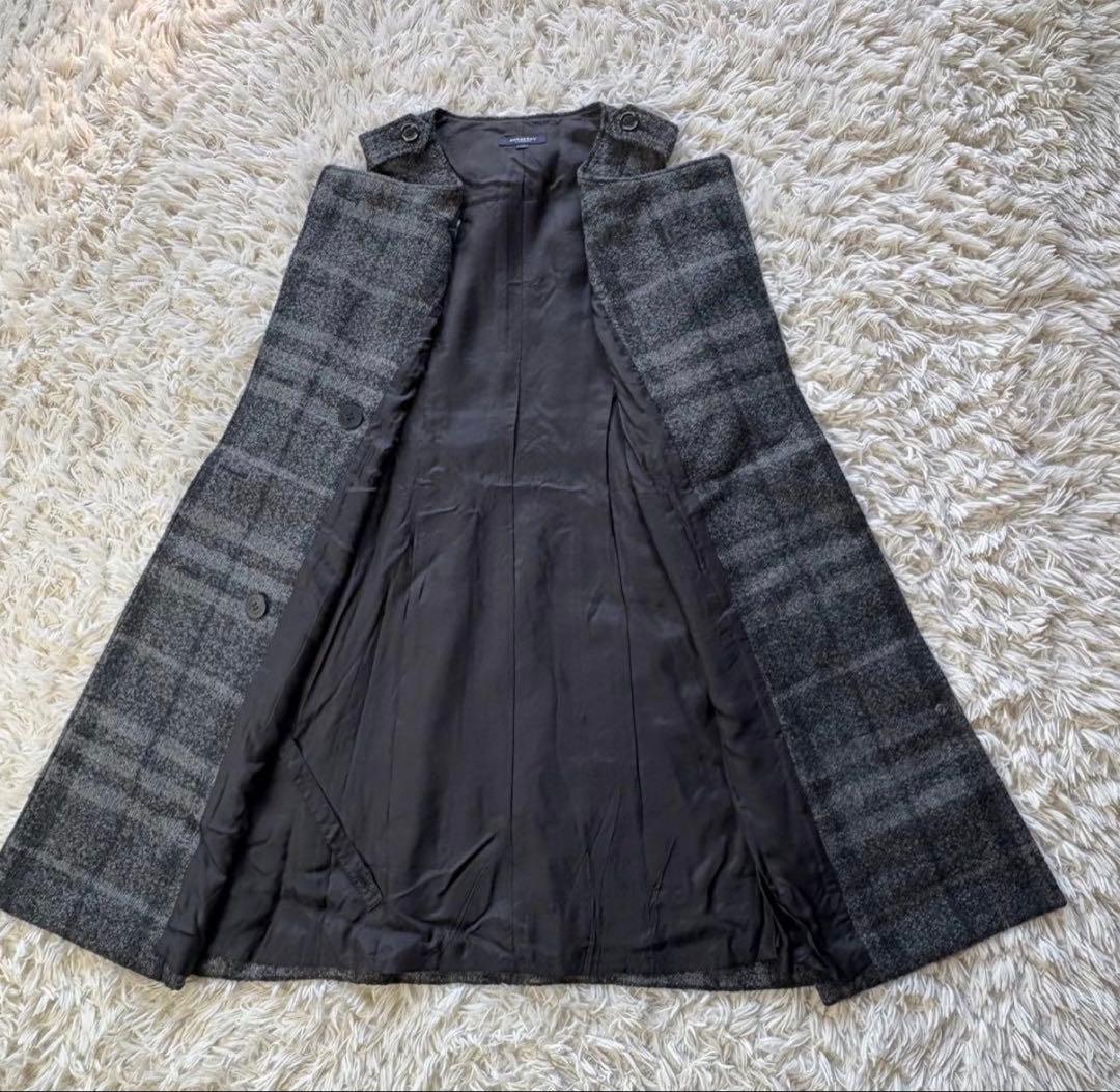 美品】BURBERRY LONDON トレンチ風ウールワンピース グレー 40 - メルカリ