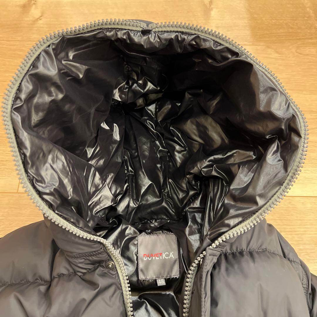 DUVETICA フード付きダウンジャケット 48 ブラック - メルカリ