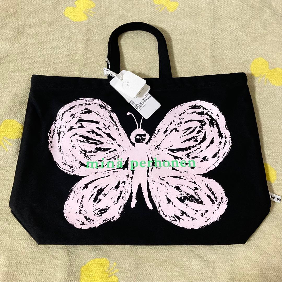 新品 ミナペルホネン 30周年 記念 トートバッグ 羽花 ukka グレー