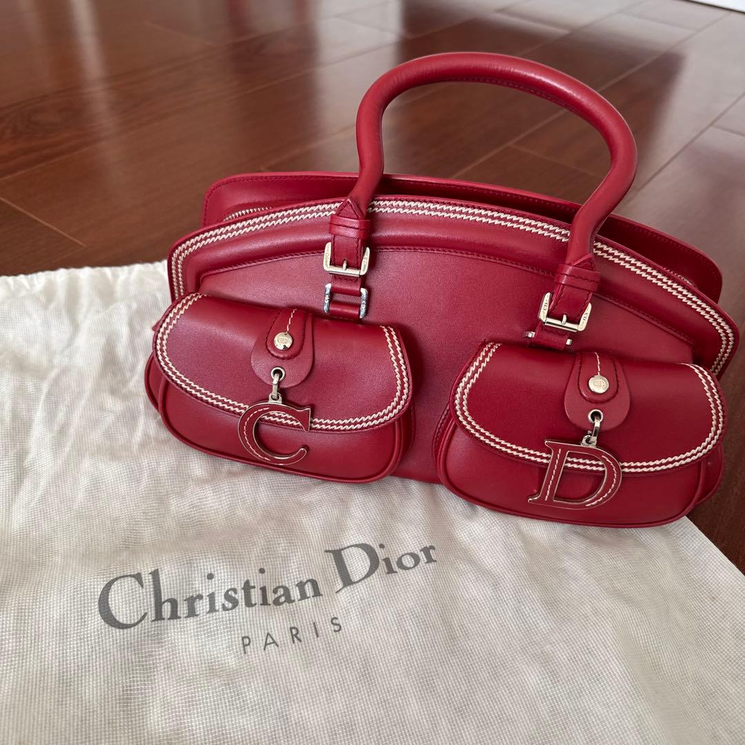 Christian Dior ジョンガリアーノ　バッグ　赤 2回目POPUP】Christian Dior ジョン・ガリアーノ ハードコア