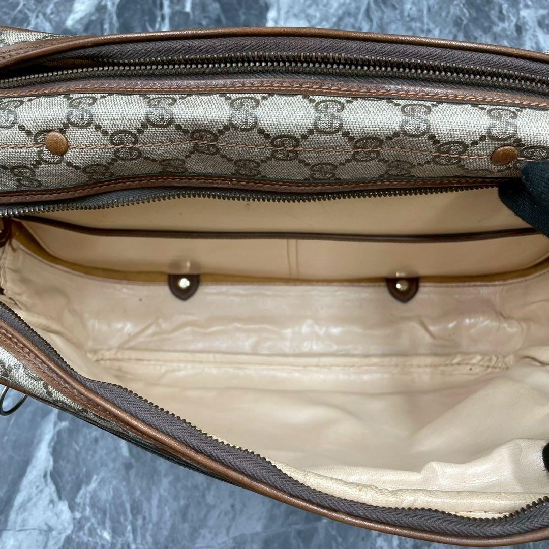 ✨美品✨GUCCI GG ショルダーバッグ ブラウン ベージュ金具 ロゴ