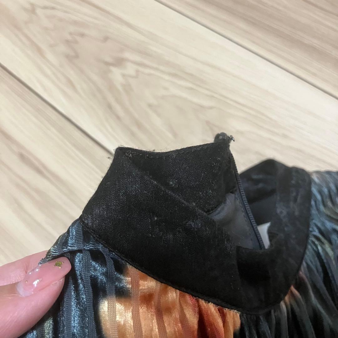 AMERI MILA VELOUR CUT DRESS Sサイズ - メルカリ