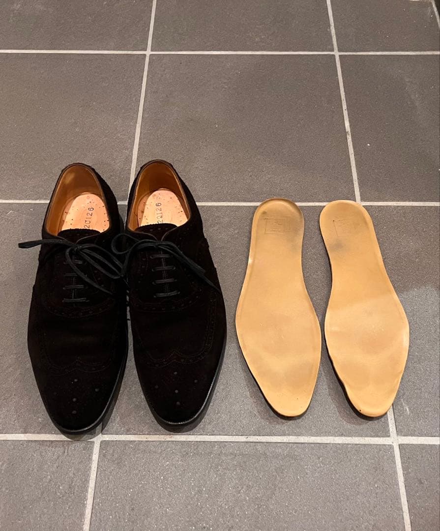 三陽山長　鷲六郎　濃茶　スエード 26.0cm