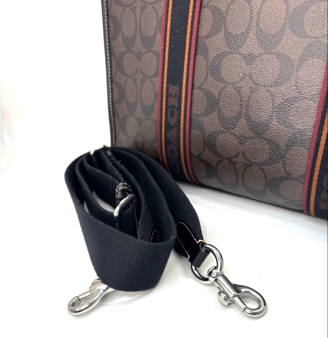 極美品】コーチ CN058 スミス 2way ビジネスバッグ シグネチャー 茶