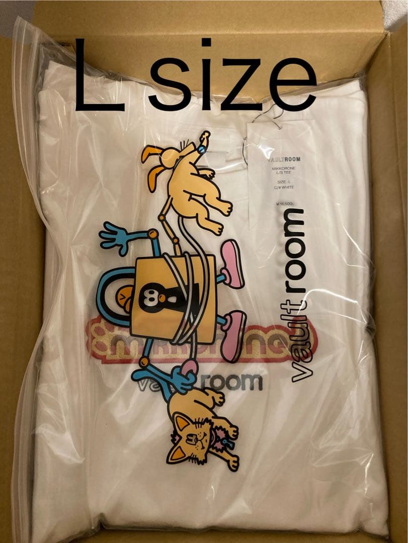 vaultroom MIKKORONE L/S TEE ホワイト L みっころね - メルカリ