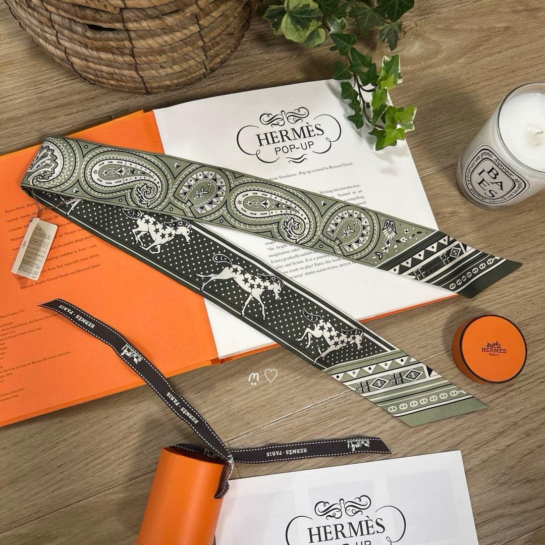 新作HERMESエルメス ツイリー シュヴァルドゥクールバンダナ26SS野村