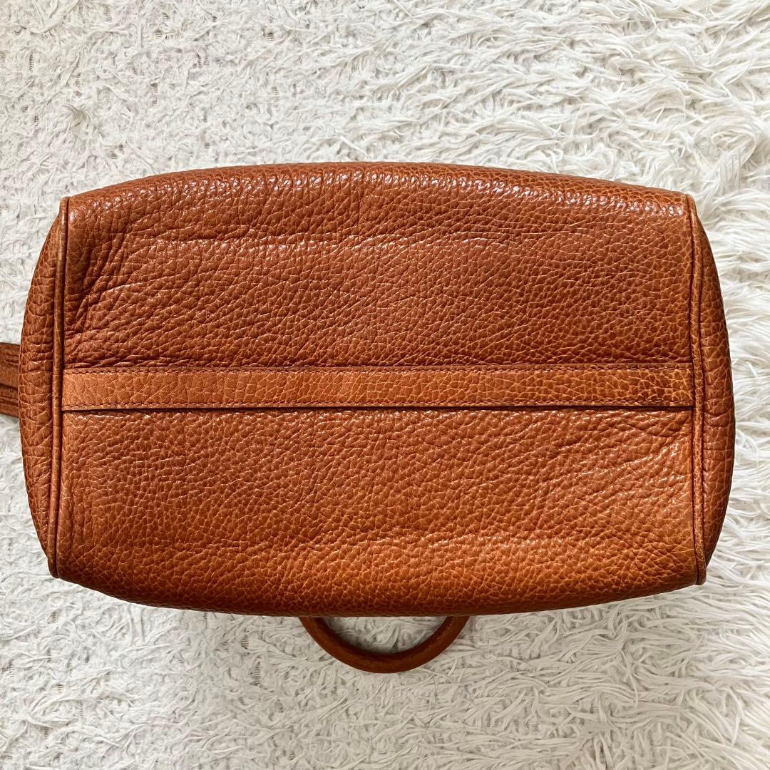 《美品人気早い者勝ち》ラルフローレンralph laurenミニボストンシボ革