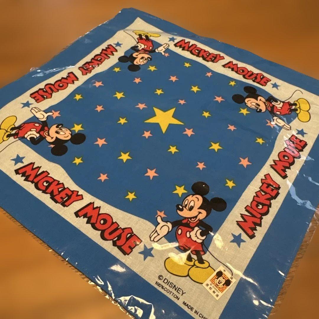 ミッキーマウス ハンカチ 100%コットン - メルカリ