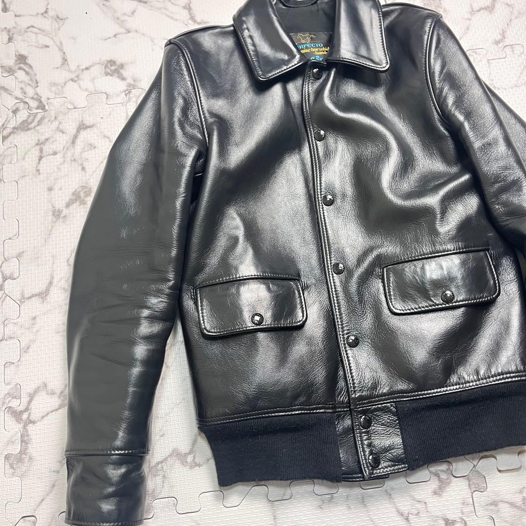 極美品✨ 【米国製】schott ホースハイド 馬革 レザージャケット