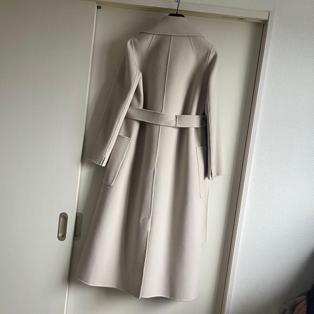 極綺麗❗️現行 クチートアマーノ 艶感◎ベルテッドコート エクリュ