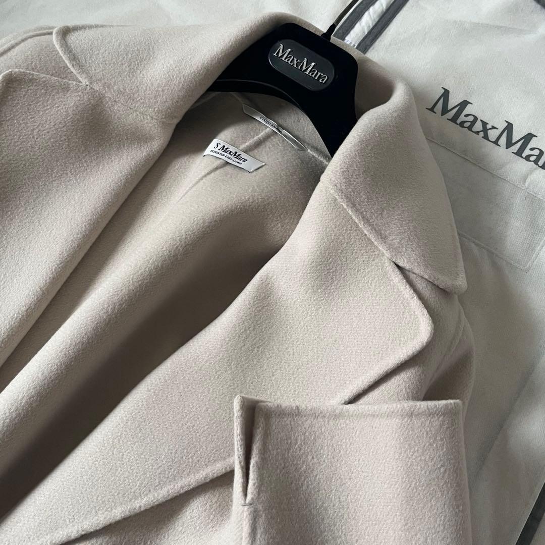 極綺麗❗️現行 クチートアマーノ 艶感◎ベルテッドコート エクリュ