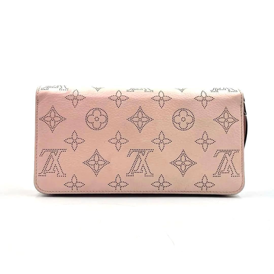 《超美品》ルイヴィトン マヒナ ジッピーウォレット モノグラム 長財布 ピンク系