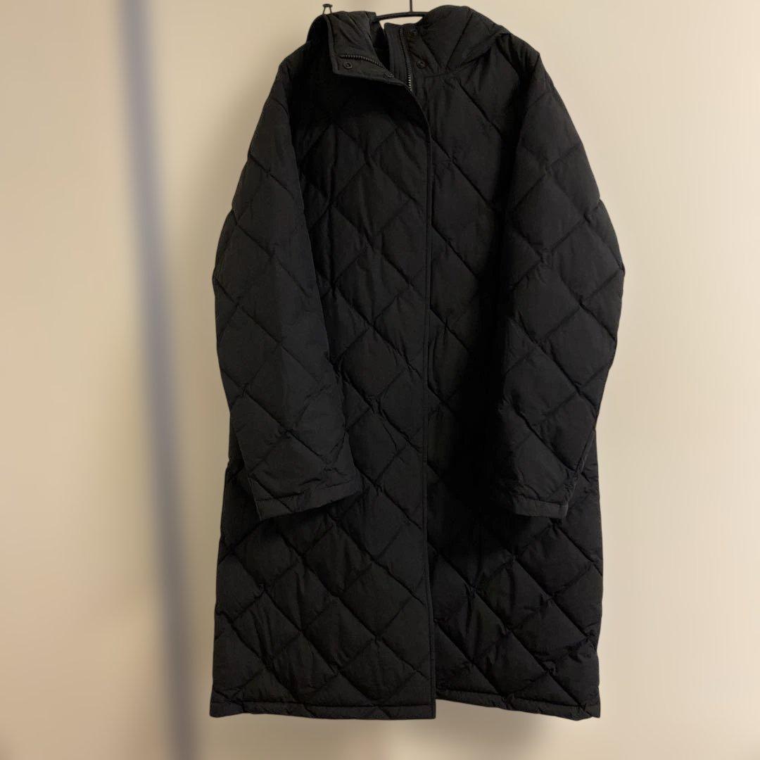 ユニクロ パフテックロングコートリラックスフィット XL ブラック