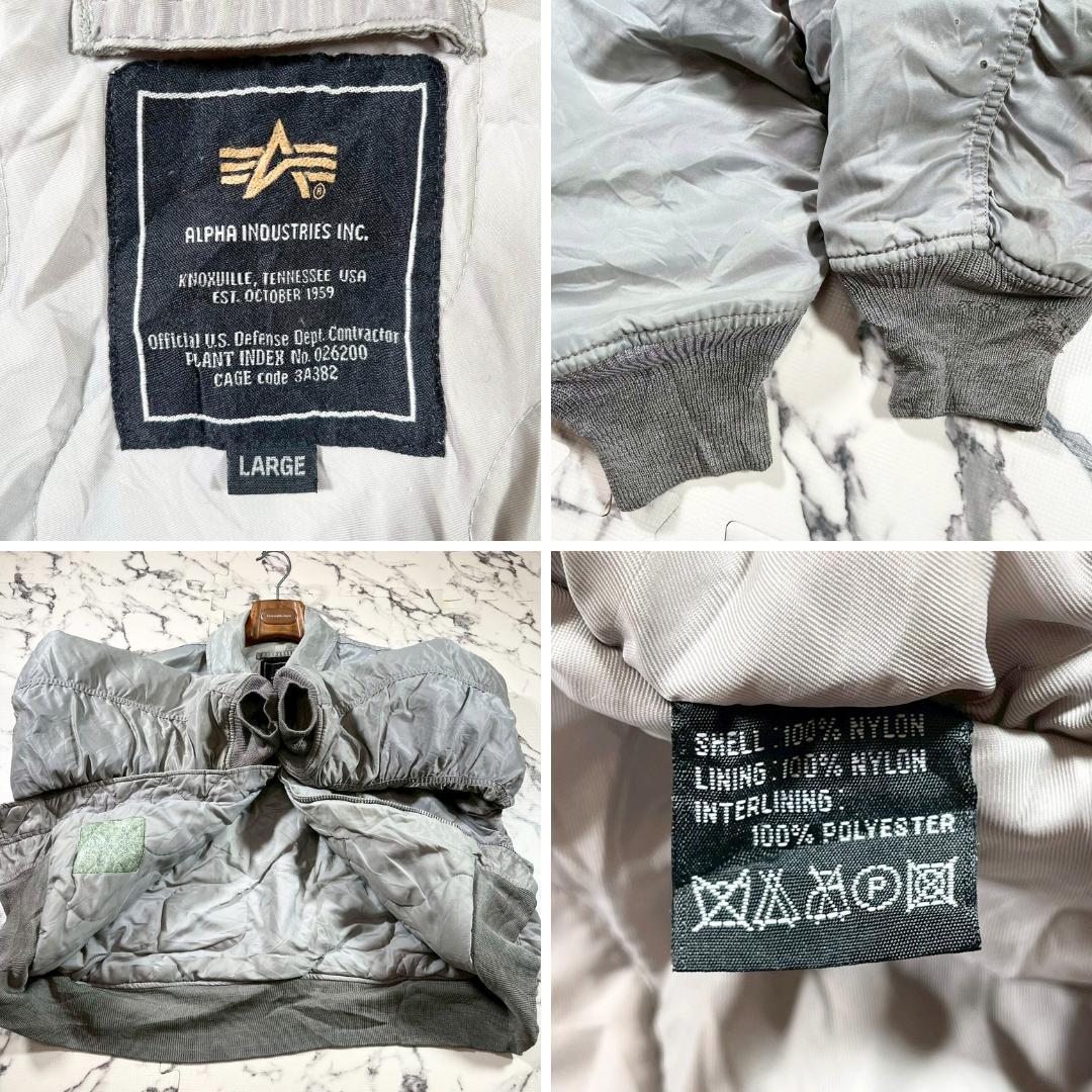 ✨90s/CWU-45P✨ (L) ALPHA シルバー フライトジャケット - メルカリ