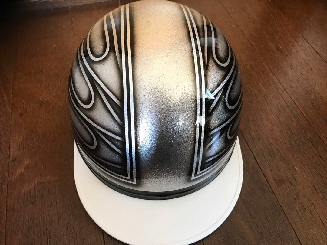 ファイヤーパターン コルク半 ヘルメット 旧車會 暴走族 - メルカリ