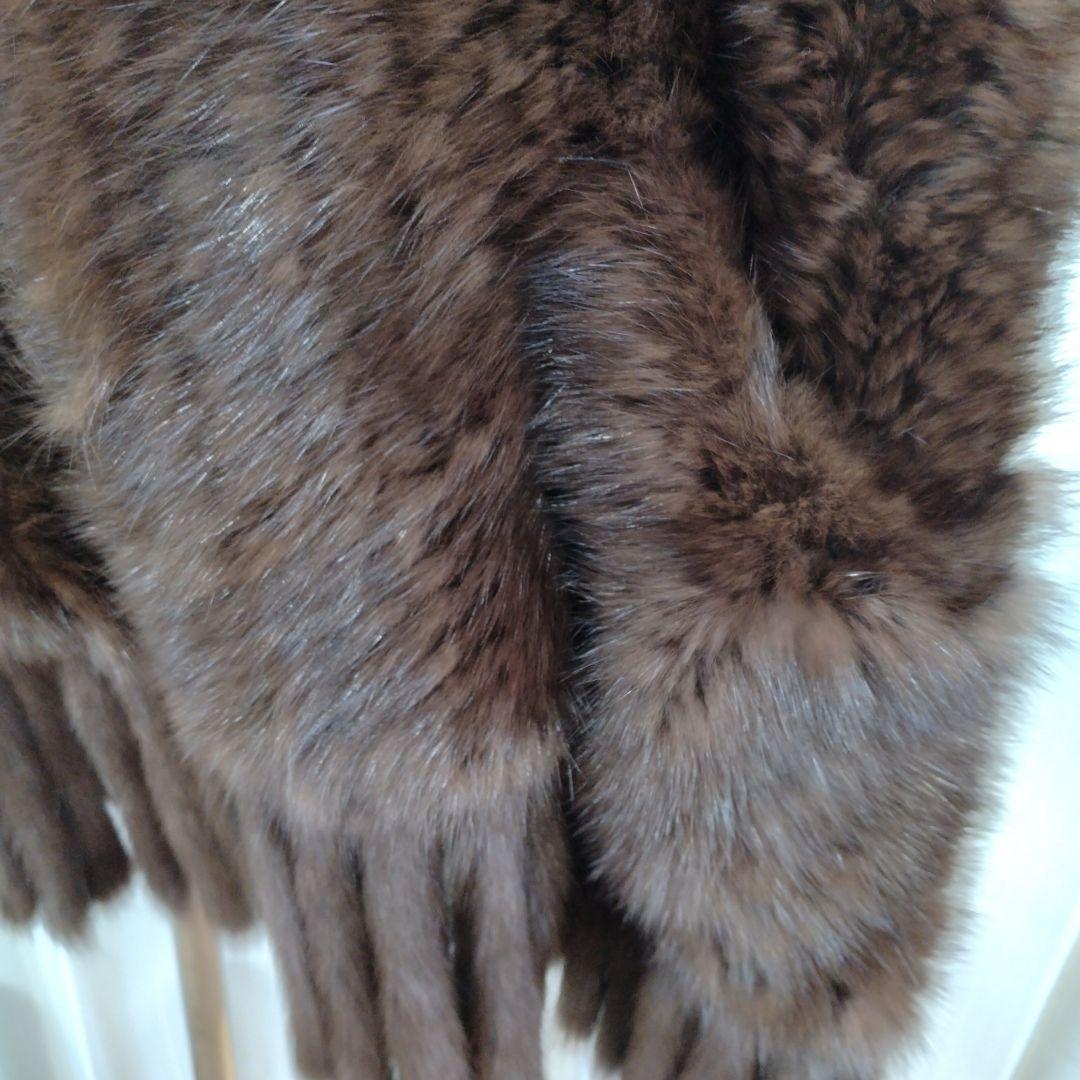 未使用✩幅45センチ✩ヤーン✩ロシアンセーブル✩ポケット有✩ファー