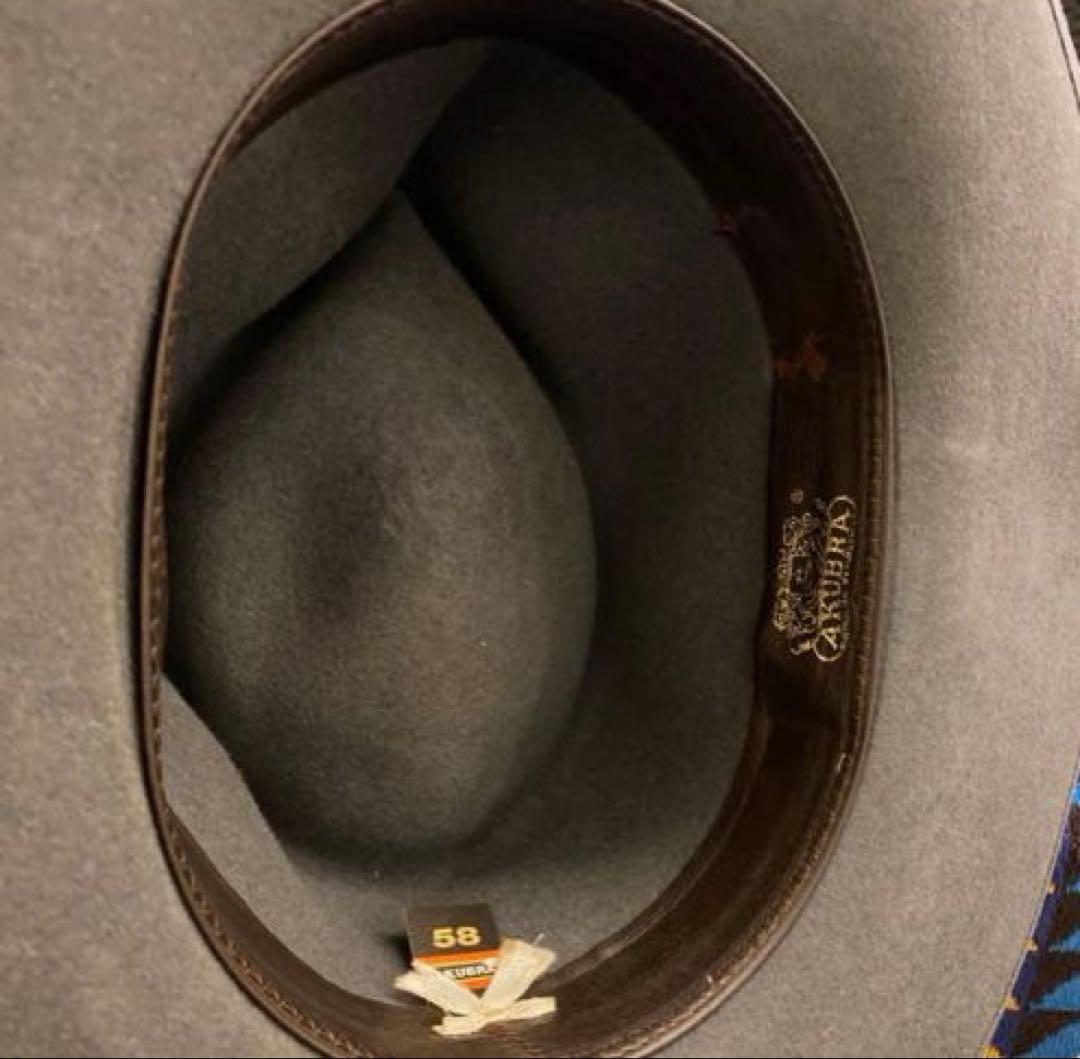 58〜60cm AKUBRAフェドーラ/ジョニーデップ/グレー/ハット 値下不可