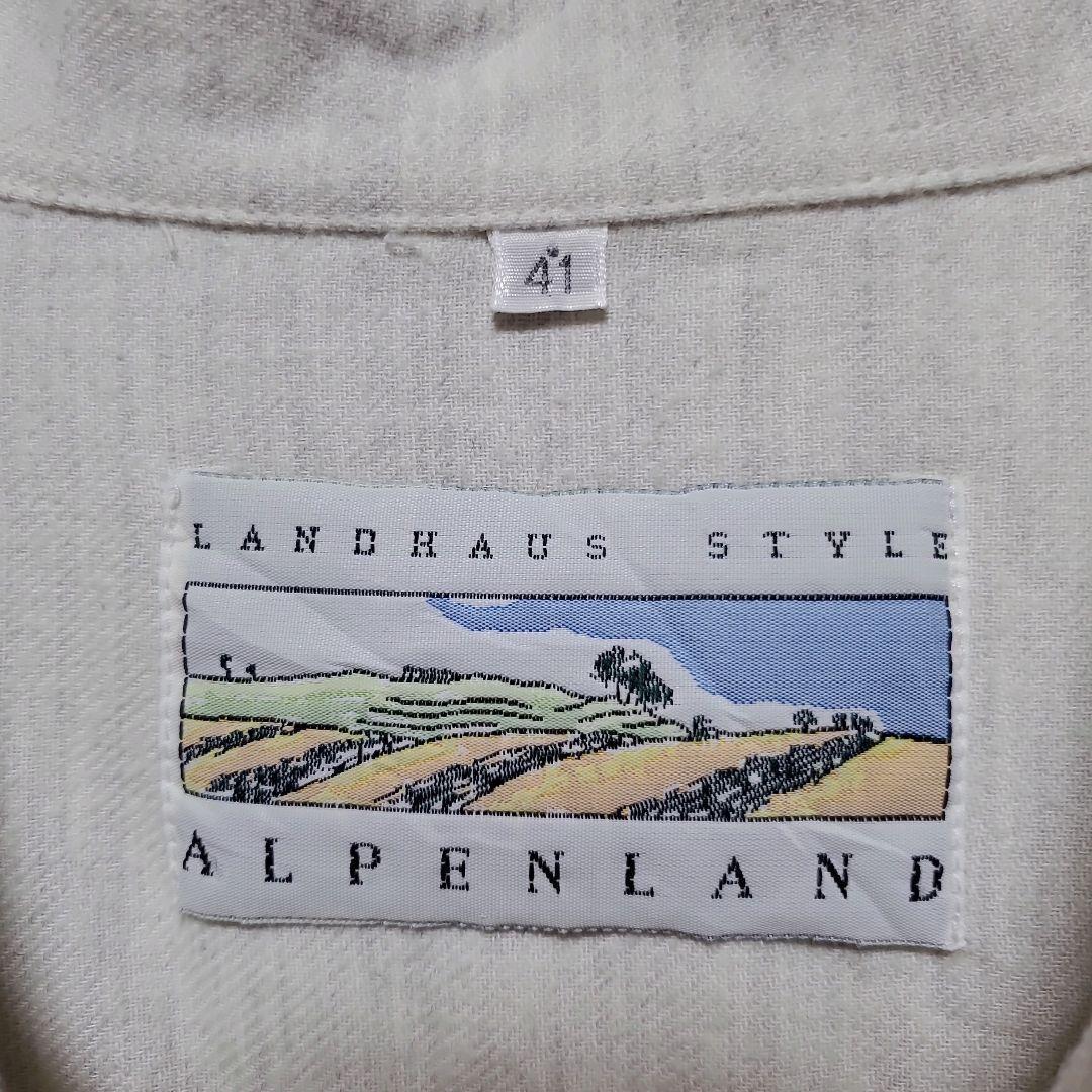 ビンテージ】チロリアンシャツ チロルシャツ 刺繍デザイン L相当