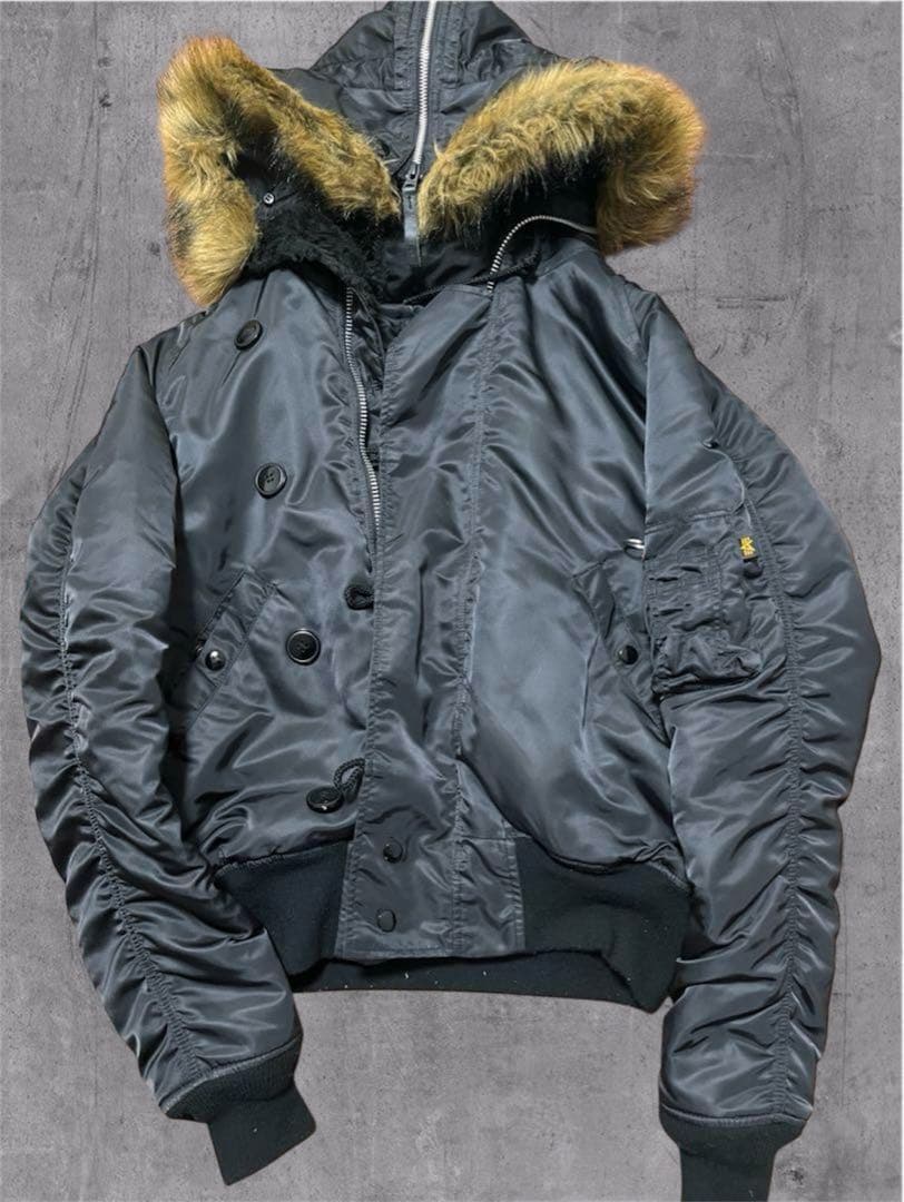 ALPHA アルファ N-2B フライトジャケット 短丈 ブラック 黒 - メルカリ