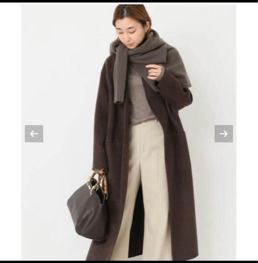 victorian リバーロングノーカラーコート ☆ドゥーズィエムクラス