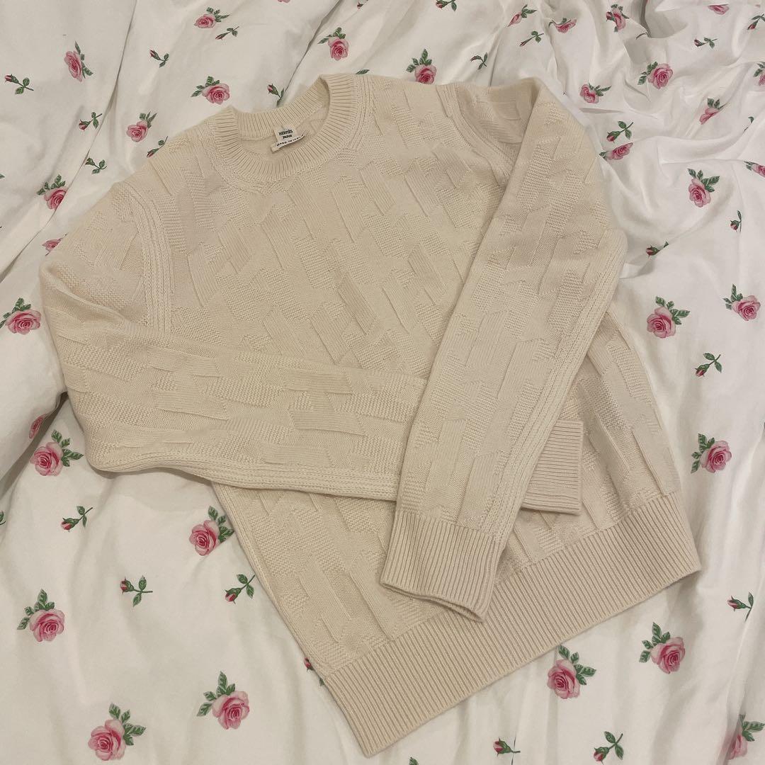 【美品】HERMES セーター 《H》モチーフ ニット