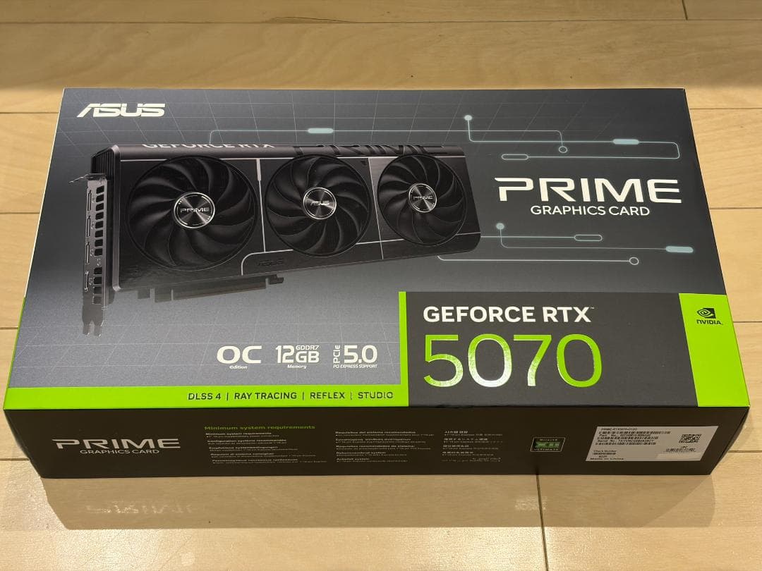 グラフィックボード・グラボ・ビデオカード ASUS PRIME GeForce RTX5070 12GB OC ASUS Prime GeForce RTX™ 5070 OC Edition 12GB GDDR7
