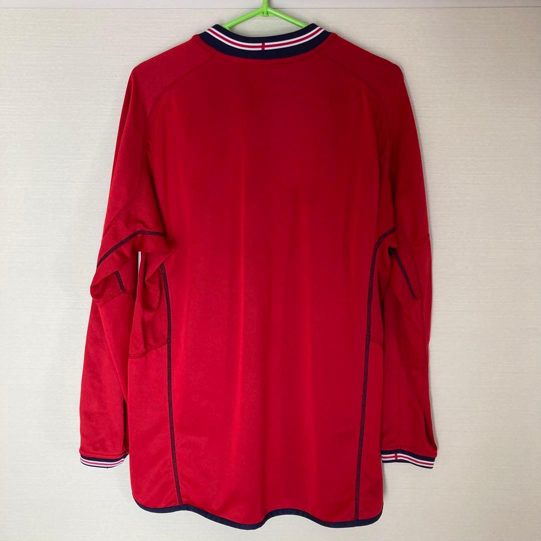 イングランド代表 ユニフォーム アウェイ UMBRO 赤/ネイビー 長袖 L