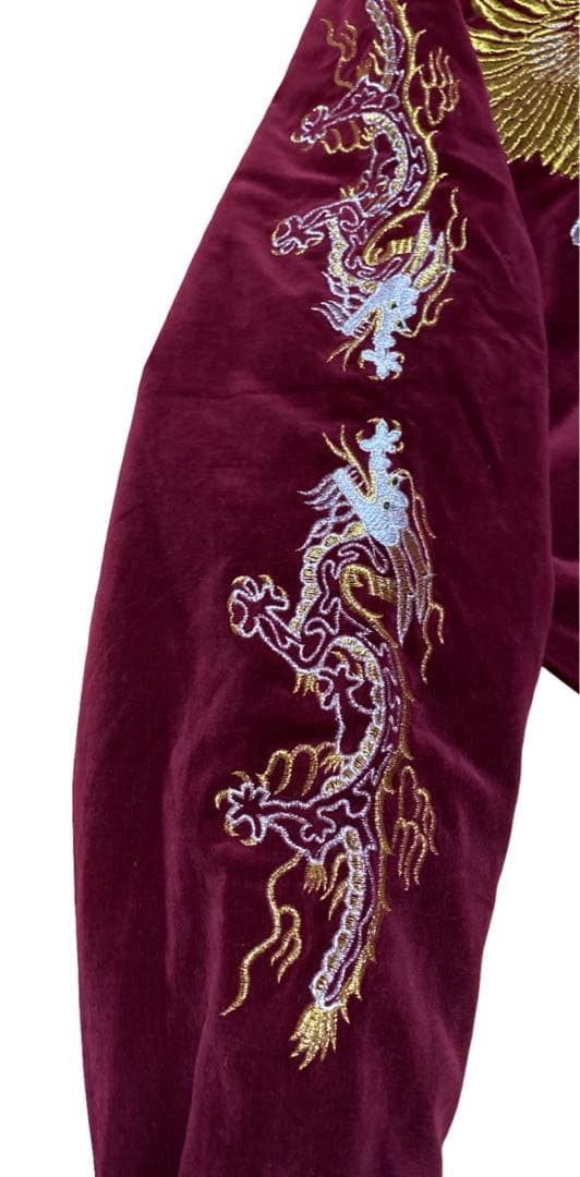 星姫 ホシヒメ Hoshihime 別珍 ベロア 刺繍 スカジャン 龍 赤 - メルカリ