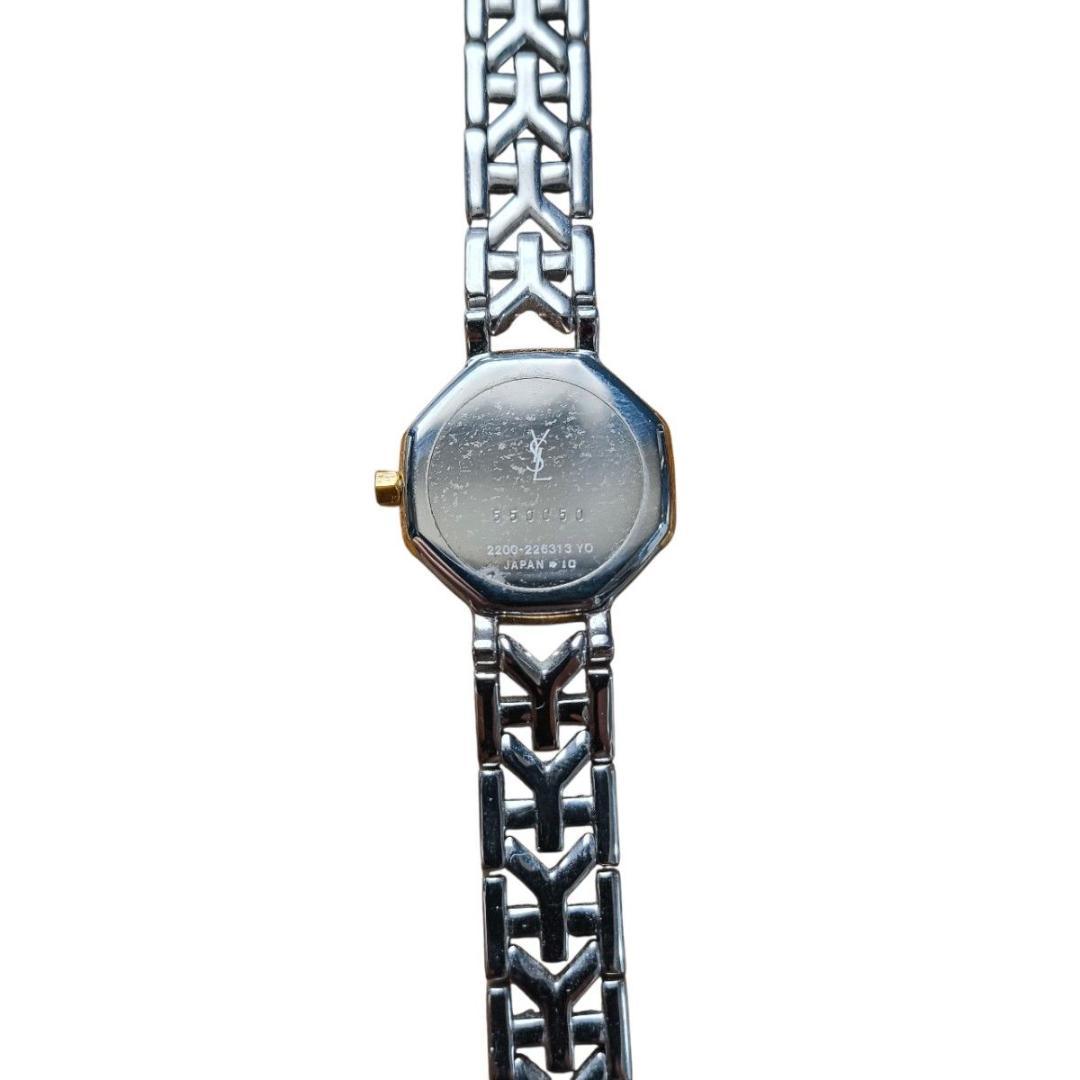 YVES SAINT LAURENT 八角形腕時計 ゴールド シルバー - メルカリ