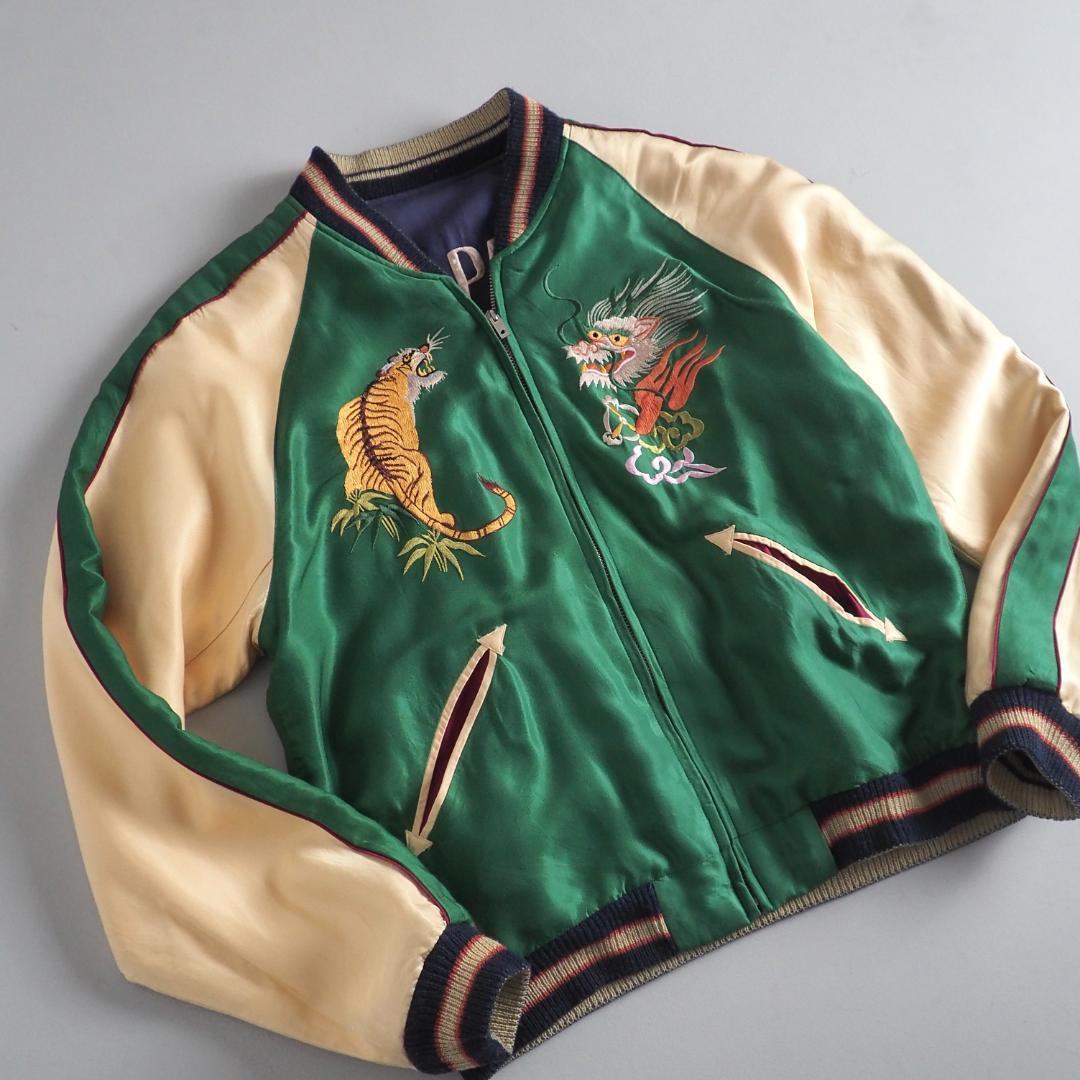 テーラー東洋　スカジャン　リバーシブルジャケット　鷹　日本地図 テーラー東洋 リバーシブル スカジャン 刺繍 鷹 虎 龍 日本地図 人気